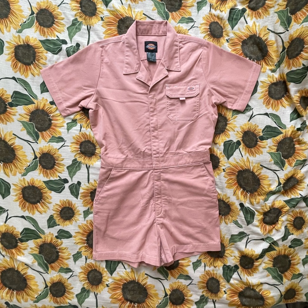 Dickies Pink Short Sleeve Jumpsuit